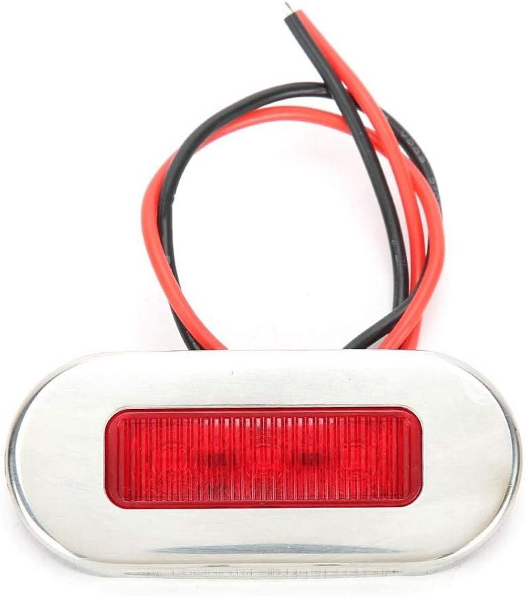 Allecto Plus - Signaallamp 12V PC Waterdicht Roestvrij Staal Marine LED voor Boot Jacht - Rood Groen - Navigatie-indicator Voertuigen - Gated Verlichting - Stapverlichting.