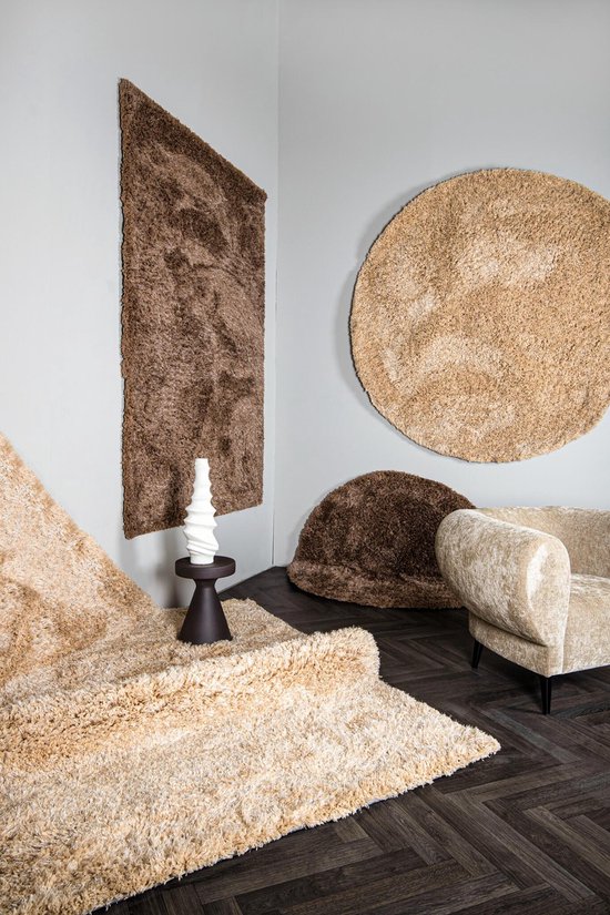 PTMD Jups Tapis tissé à la main en polyester marron S