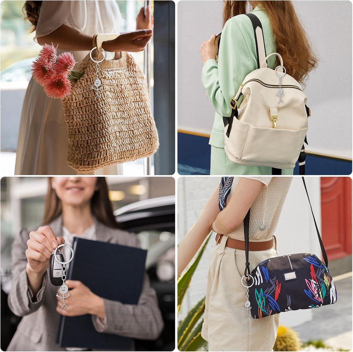 Foto sleutelhangers - 3x stuks - 3 verschillende vormen - sleutelhangers - Cadeaus & gadgets