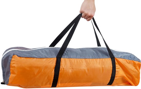 Campingtent Loksa, 4-persoons koepeltent iglo tent festivaltent, 4 persoons ~ oranje van Camping — afbeelding 5