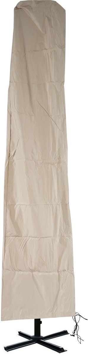 Beschermhoes MCW voor zweefparasol tot 4 m, afdekhoes met ritssluiting ~ crème