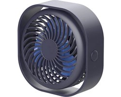LW USB Mini Ventilator - Ventilator - Tafelventilator - Geluidstil - 3 standen - Blauw - Model 2023 - Winstpakker