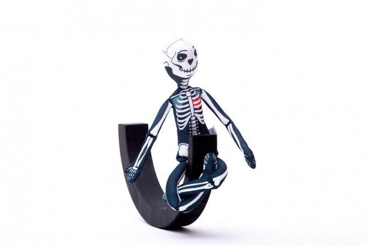 Bajo educatief spel Bobbie Bones skelet - karton - kleurrijk speelgoed.