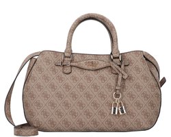 GUESS Handtas Schoudertas Katya Girlfriend Satchel Latte Logo Lichtbruin