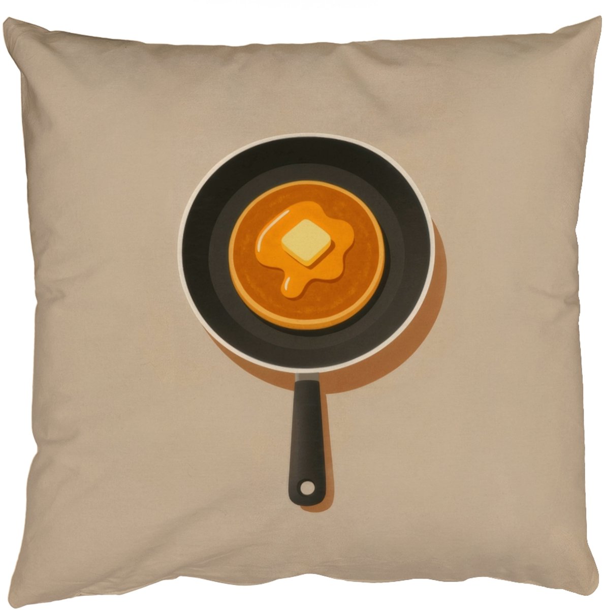 Sierkussens - Kussentjes Woonkamer - 50x50 cm - Pannenkoek - Koekenpan - Boter - Minimalis