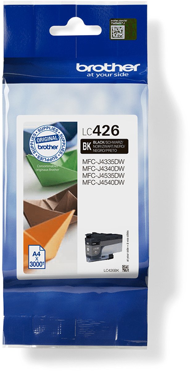 LC426BK Inktcartridge - BROTHER - Zwart Standaardcapaciteit 3000 pagina's - Voor MFC-J4340DW, MFC-J4540DW en MFC-J4540DWXL
