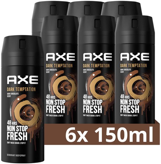 Axe Dark Temptation Déodorant Bodyspray - 6 x 150 ml - Pack économique