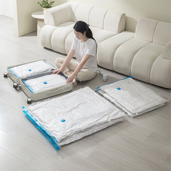 Sacs Sous Vide 8 Pièces Avec Pompe Électrique - Rangement Couettes Vêtements Literie Voyage