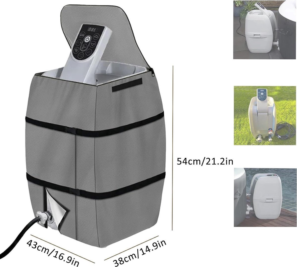 Housse De Protection Pour Pompe De Chauffage De Spa, Housse Isolante Et Etanche Pour Plusieurs~p130087291