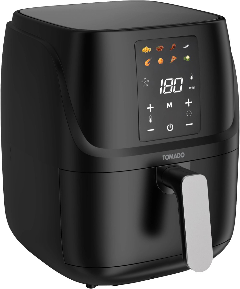 Tomado TAF3010B - Airfryer - Heteluchtfriteuse - 3 liter inhoud - Digitaal display - 300 gr friet - PFAS vrij — afbeelding 4
