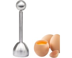 Eierschaal Snijder - Rvs - Eiersnijders - Eierschaal Opener - Ei Onthoofder - Ei Topper - Ei Onttopper - Eiersnijder - Keukengerei - Zilver - 1 Stuk - Vaatwasser Bestendig