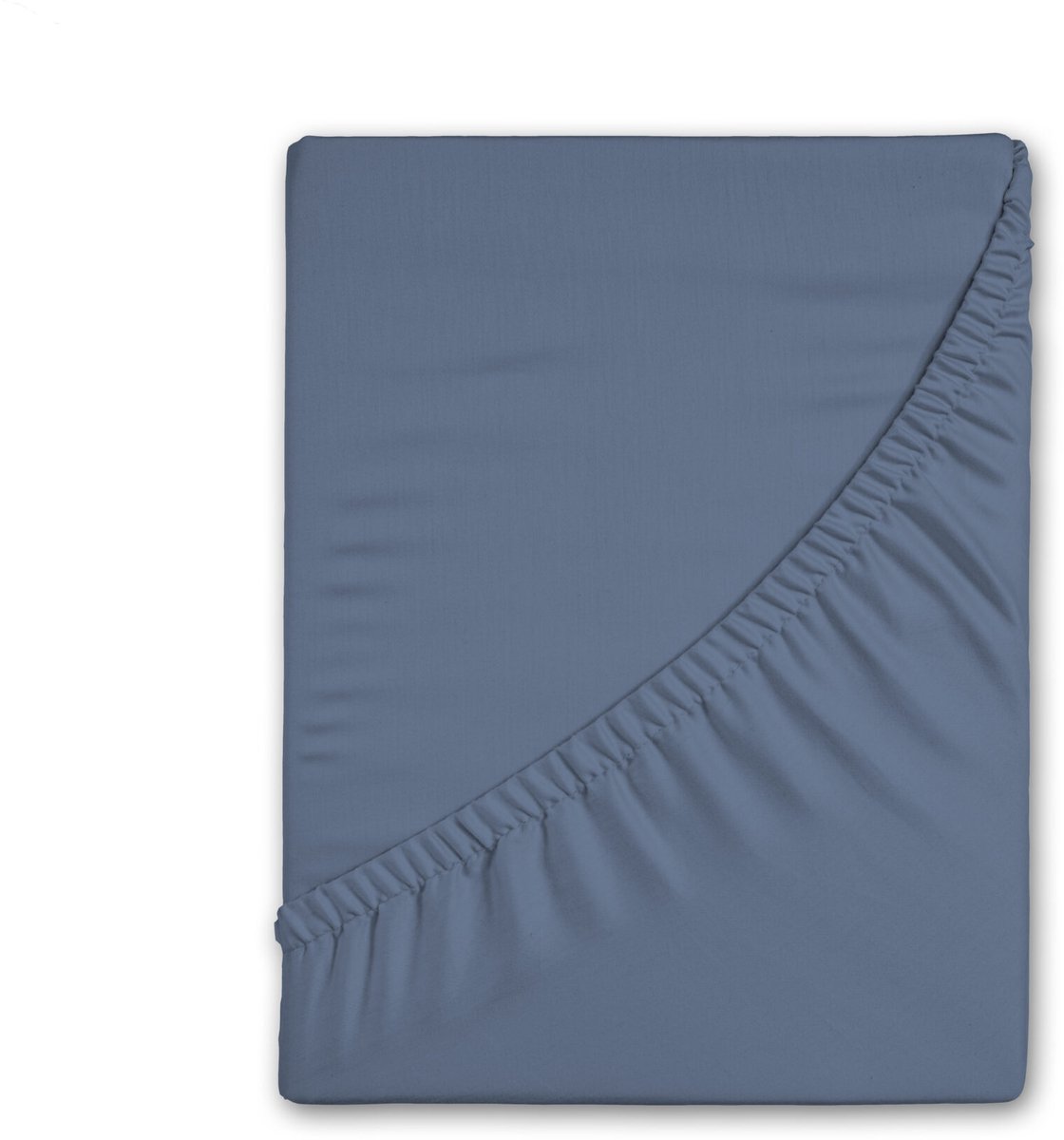 Good Morning hoeslaken effen kleur - 2 persoons 140x200 cm - Blauw - 100% Katoen flanel