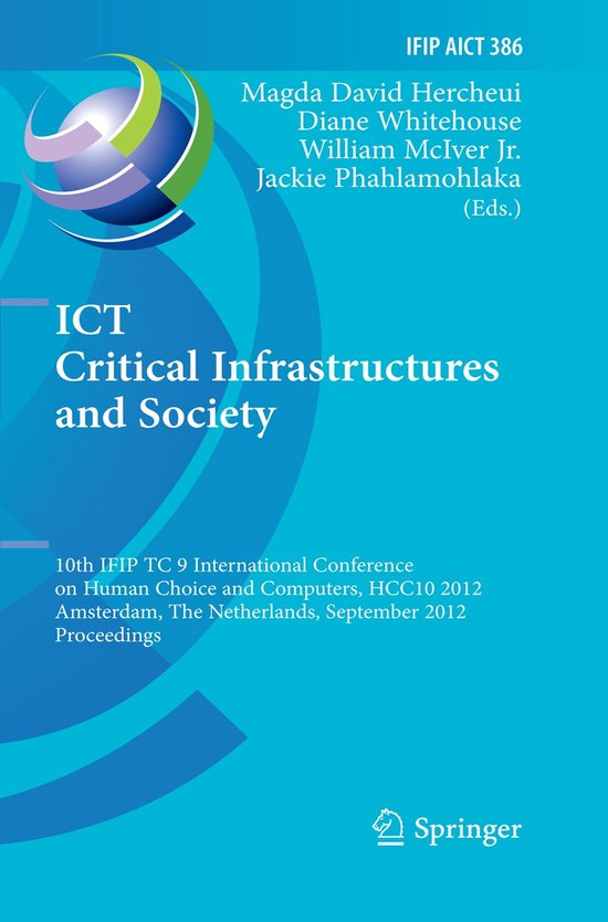 Ict Critical Infrastructures and Society - cover
