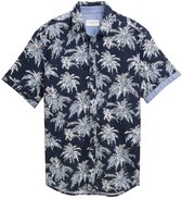 Chemise coupe régulière Tom Tailor à manches courtes et imprimé palmier