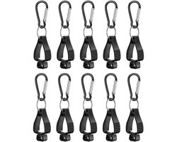 10 stuks - 12*3.2 cm - Handschoenclips - Handschoencliphouder - veiligheidsclips - Werkhandschoenclip - A-vormige kunststof handschoenhouders - voor werkhandschoenen, doe-het-zelfzaak, bouwmarkt - zwart