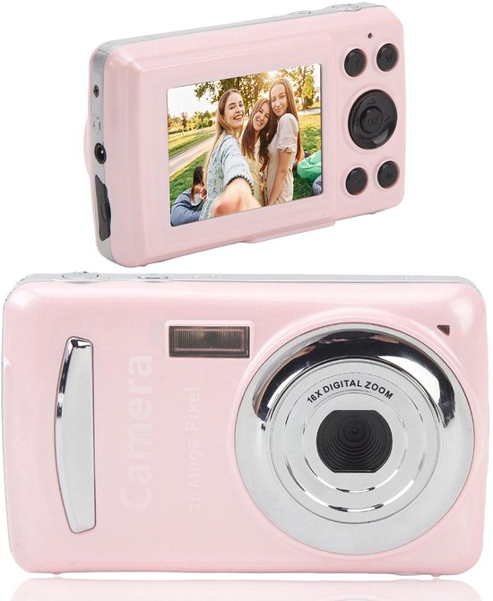 NBD Digitale Camera - 4K Compact Camera Met Automatische Scherpstelling 48mp Fotocamera Voor Vloggen 16x Digitale Zoom 32gb Kaart 2 Batterijen