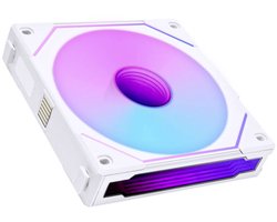 Lian Li Uni Fan SL-INF 120 ARGB Reverse Blade - Ventilatorhuis 1 pack - 120 mm - 2100 omw/min. - 32 dBA - PMW - RGB - 4-pins - wit
