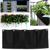 Verticale tuin - Hangende tuin -2x 4-vaks - Muurzak voor planten - Plantenzak - Muurtuin - 76CM - Kruidentuin aan de muur - Zak voor planten op balkon - indoor/outdoor - Muurzak voor planten - CHPN