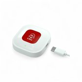 SOS Knop | Veiligheid voor Ouderen | 2,4Ghz | Krijg overal een melding | Plak op Muur, Tafel of op een Rolstoel | Kan ook om nek gedragen worden