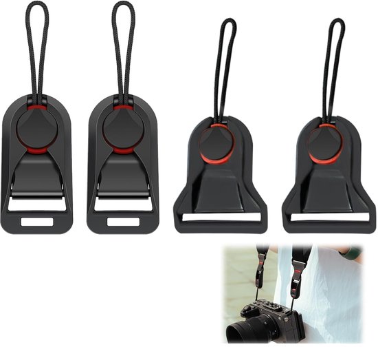 4 stuks camerariem snelsluiting bevestigingssysteem voor piekdesign