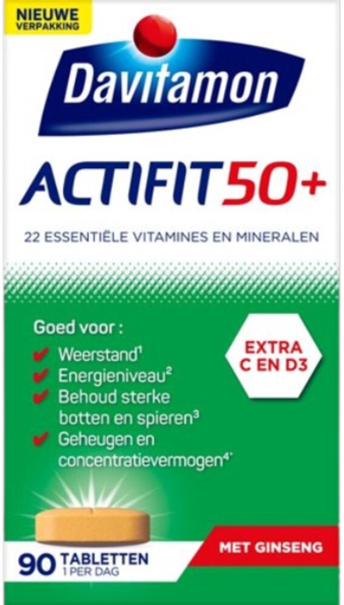 Goedkoopste 4x Davitamon Actifit 50 90 tabletten