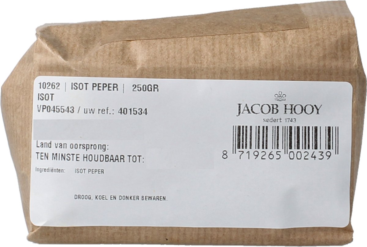 Jacob Hooy Isot peper 250 Gram