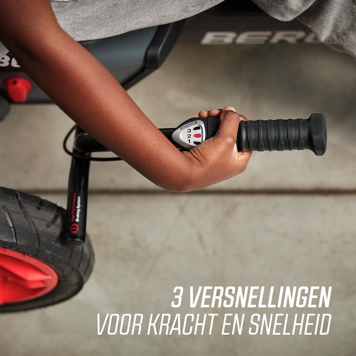 BERG Rally APX Red 3 Gears Skelter - 4+ Jaar - Verstelbare Stoel - Drie versnellingen - LED verlichting - Soundbox Race - Rood — afbeelding 3