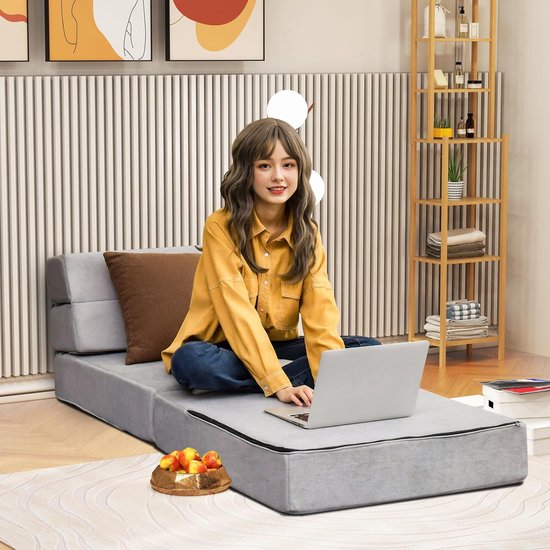 RFWR® 3-in-1 Opvouwbare Slaapbank met Hoofdeinde - Multifunctionele Ligstoel en Matras voor Woonkamer van RFWR — afbeelding 2