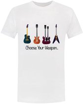 Choose your weapon Heren T-shirt - elektrische gitaar - concert - muziek - gitaar - muziek instrument - festival - shirt