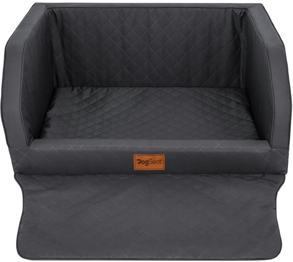 Hondenmand Auto Kofferbak – DogSeat® Bella Adventure – Luxe Premium Design – Zwart Oxford Materiaal – Medium – Waterafstotend – Met Veiligheidsriemen – Voor 1 of 2 Honden