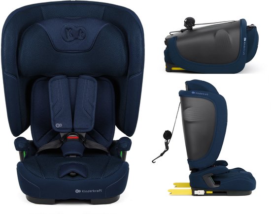 Kinderkraft FIX2GO I-SIZE Autostoel – 76-150 cm – Met Isofix – Groep 2/3 – Blauw