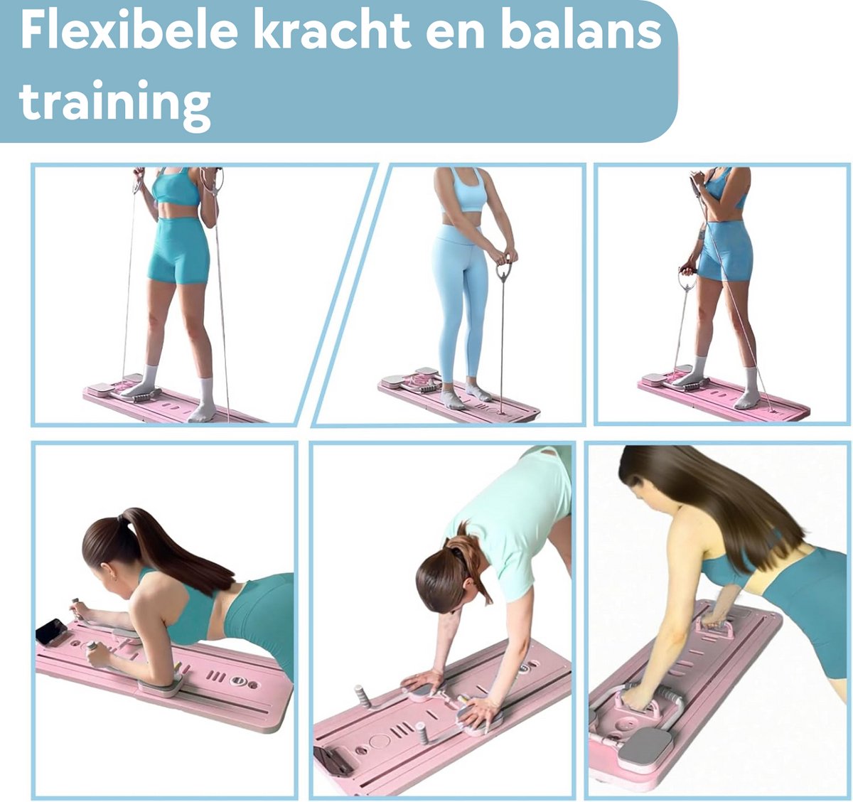 LifeSupply Pilates Board 8-in-1 multifunctioneel