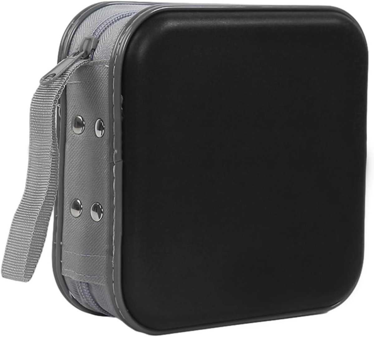 JGS Premium - CD-opbergtas voor draagbare CD's en DVD's - Opbergdoos voor CD's en DVD's - Zwarte draagbare opbergtas