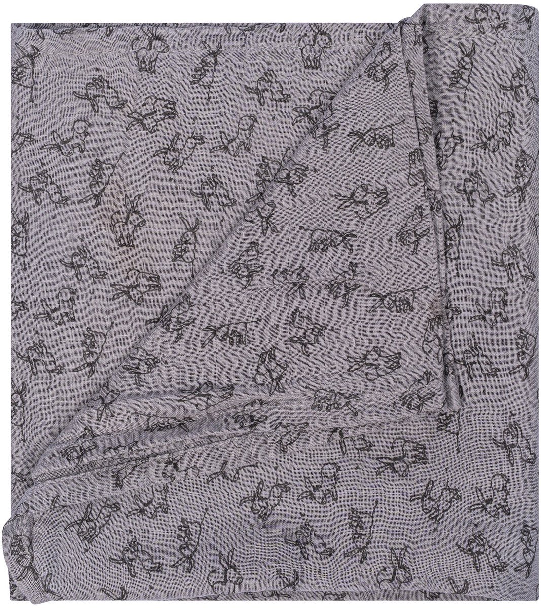 Hydrofiele Doek 80 x 80cm - Baby Wikkeldoek - Slaapdoek Cloudy Grey - Grijs - Snoozebaby