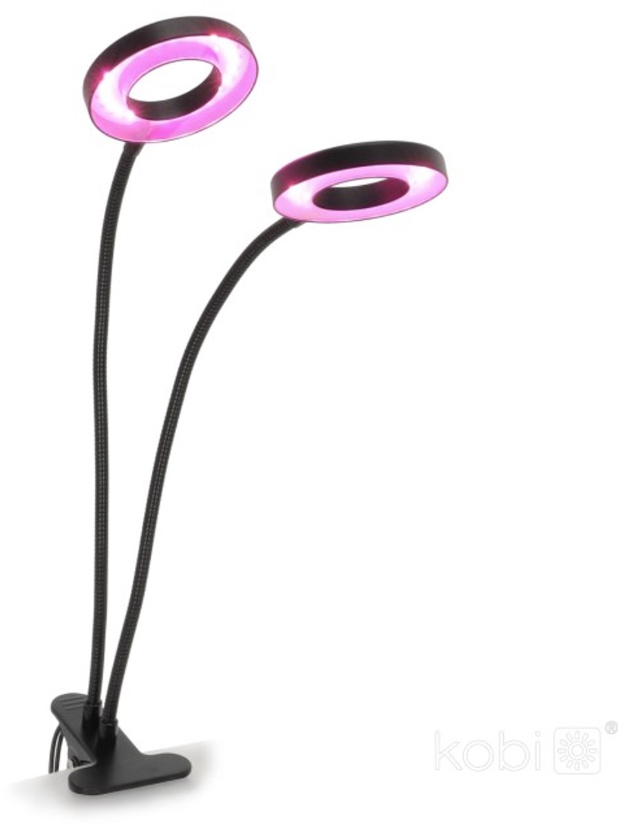 LED Kweeklamp VITARO RING-2 8W - Met Clip - Dimbaar & Timerfunctie - 1200K | Geen fitting | 8 watt | 25.000 Branduren