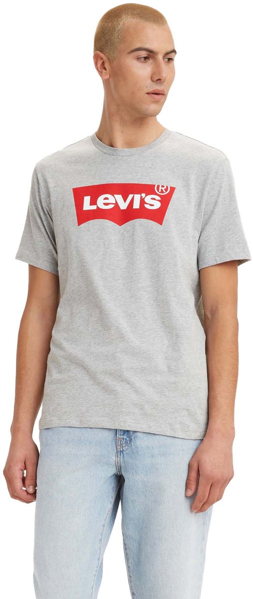 Levi’s T-shirt Logo Print Graphic Casual T-shirts Grijs