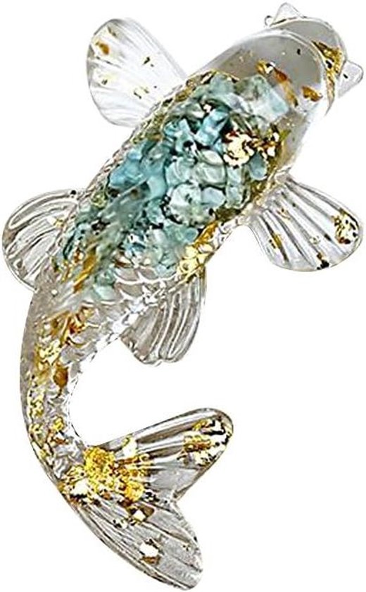 JGS Premium - Décoration de voiture en forme de poisson en verre cristal scintillant - Décoration de maison et de bureau - Ornement de bureau - speelgoed poisson en résine - Accessoire de voiture