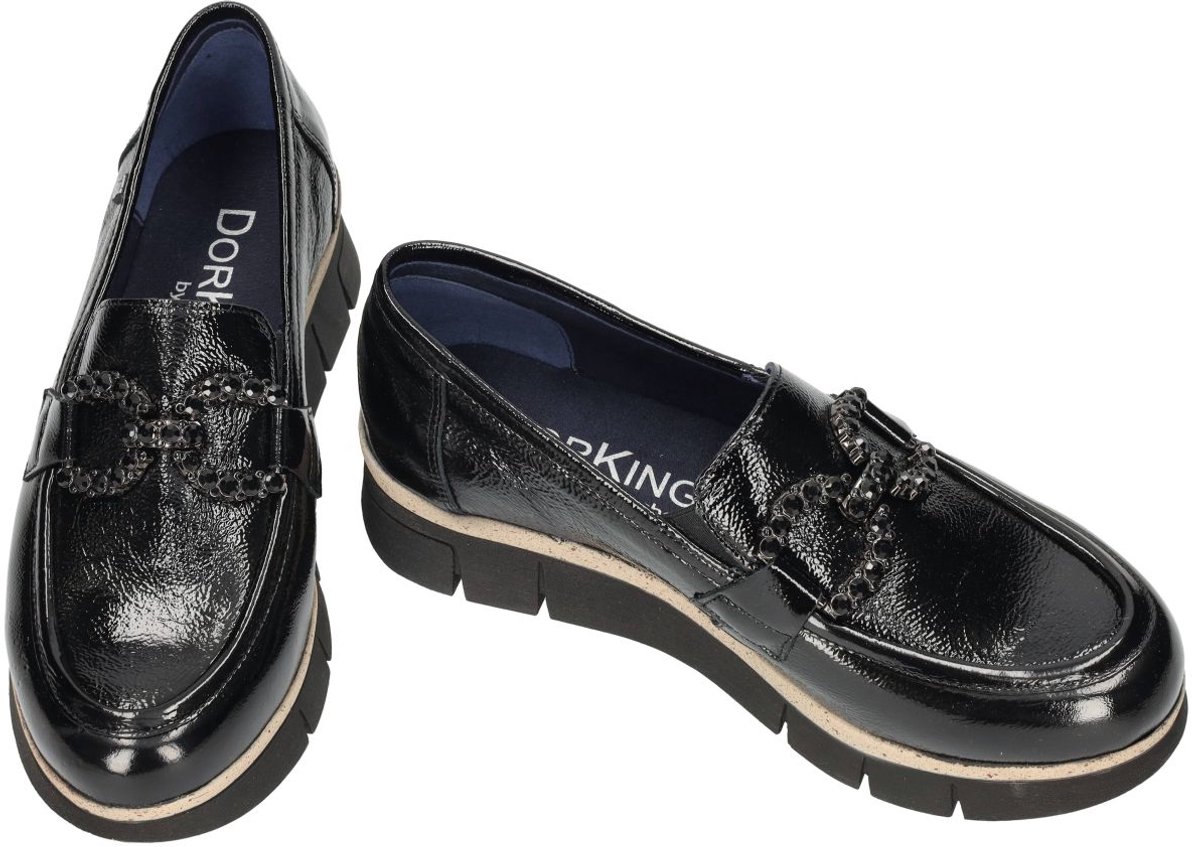 Dorking -Dames - zwart - ballerina's & mocassins - maat 38