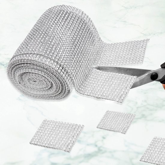 Ruban Diamant Autocollant Argenté - Lot De 4 Rouleaux (10 Mm De Large), Pour Décoration DIY