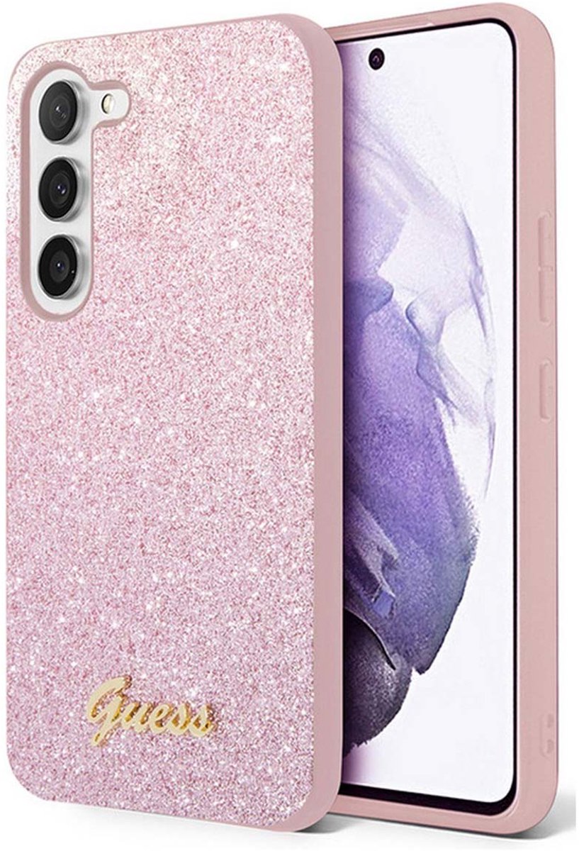 Guess Glitter Back Case - Samsung Galaxy S24 (S921) - Roze