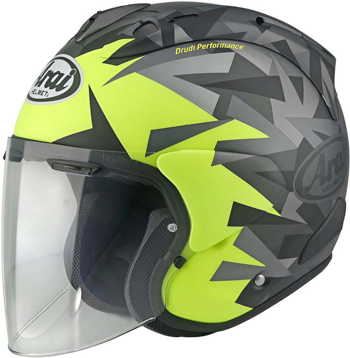 Arai SZ-R EVO Mimesis Zwart Grijs Geel Jethelm - Maat L - Helm
