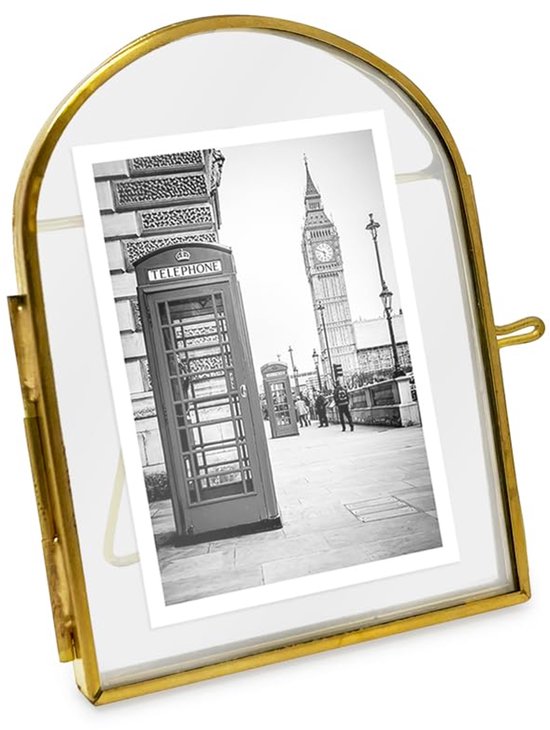 Fotolijst Messing Vintage Fotolijst Glas Metalen Fotolijst Goud