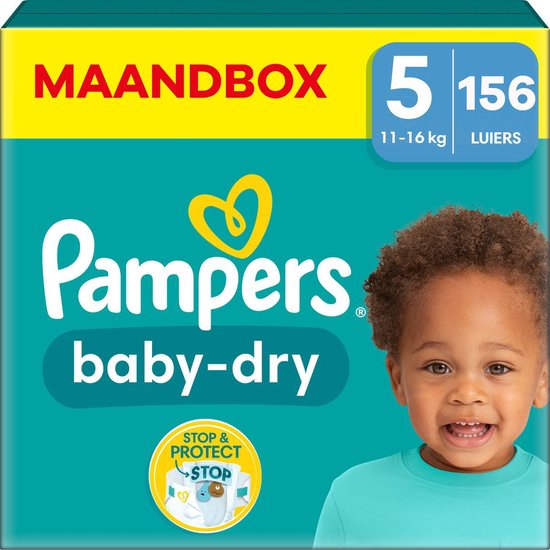 Pampers - Baby Dry - Maat 5 - Maandbox - 156 stuks - 11/16 KG