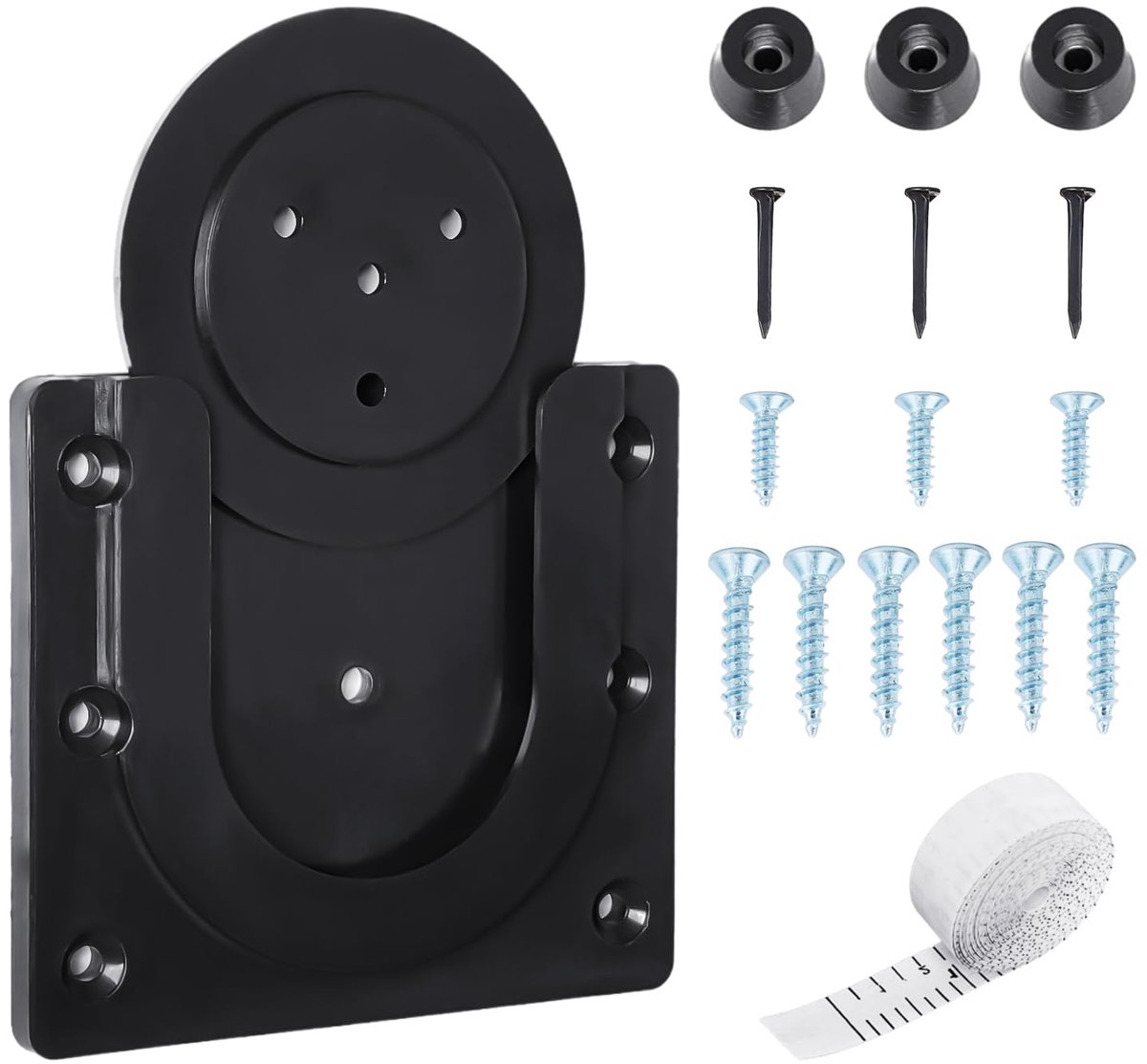 Hangset voor dartbord - wandhouders - 1 set - zwart - staal