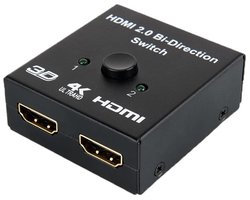 HDMI Switch Splitter 4K Bi-directionele HDMI Switcher 1 in 2 Out – 4K UHD 3D HDMI Adapter voor TV, Monitor, Blu-Ray, Firestick, Xbox, PS5, Projector