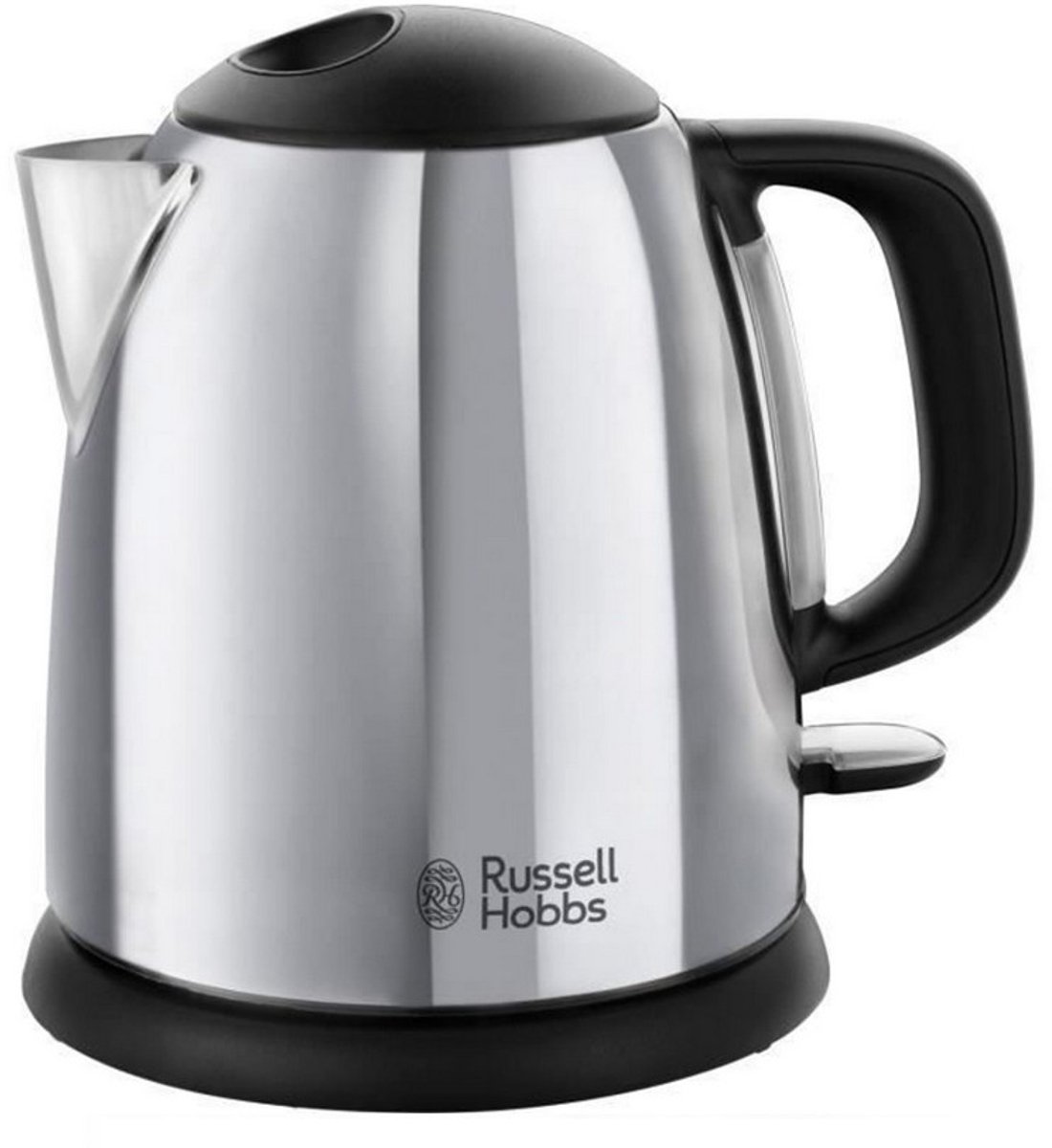 Russell Hobbs Victory Compact Waterkoker, 1 Liter, Snelkookfunctie, Anti-kalkfilter, Schenktuit, Energiebesparend, 2200 Watt, 24990-70