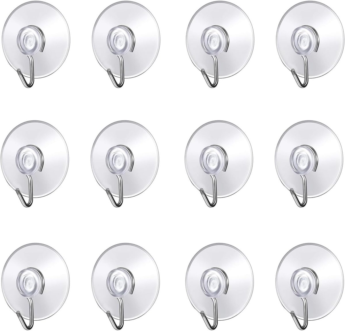 Douchehaak Rvs -12 Stuks-Badkamer Haak - Glazen Douchewand Haak - Badkamer Accessoires-Uni