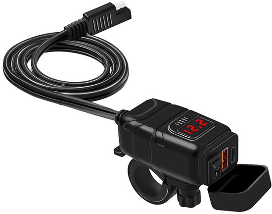 USB-C/USB snellader voor auto en motor
