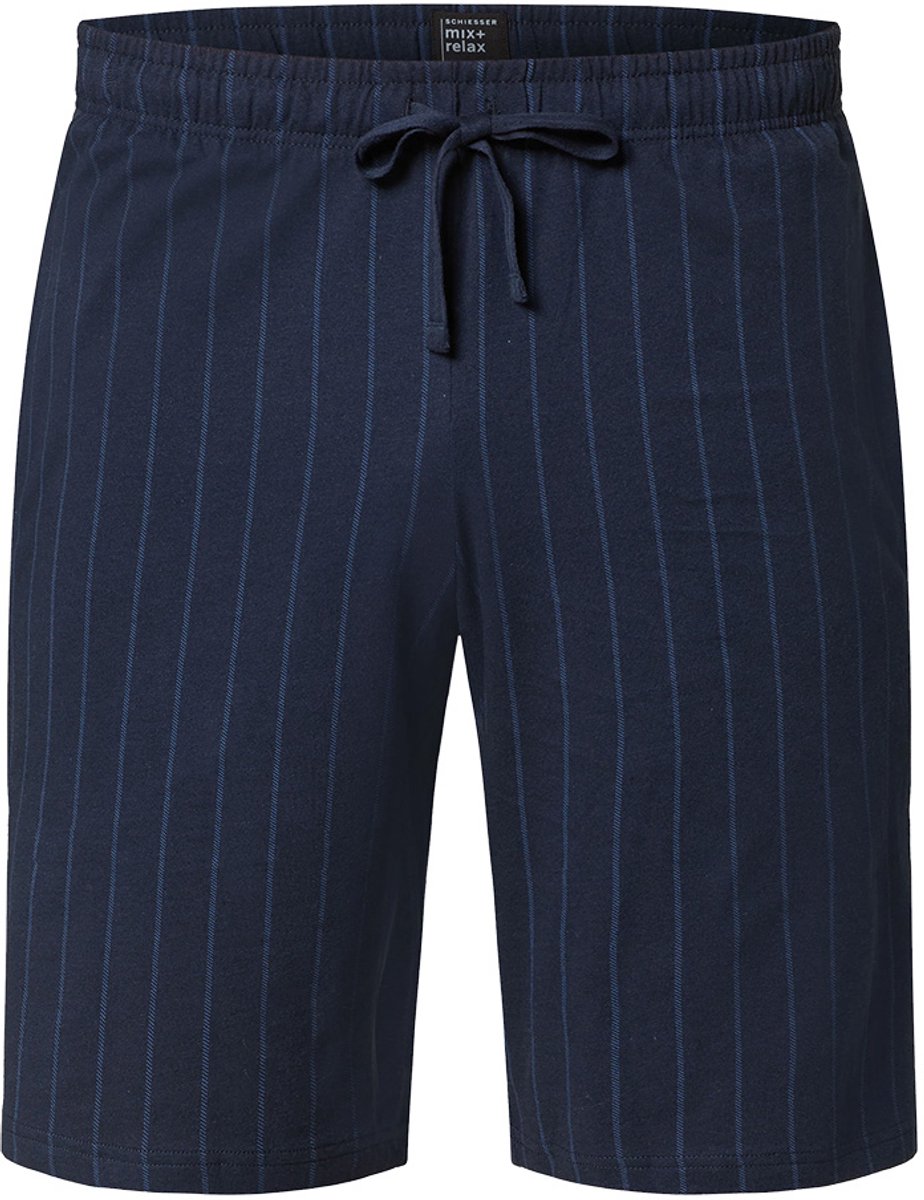 Schiesser Pyjamabroek kort model blauw gestreept