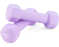 Gymtek® Halterset - 2x 1kg Neopreen Halters - Halterset voor Krachttraining, Fitness, Workout - Gymnastiek Halters - Thuisgymnastiek